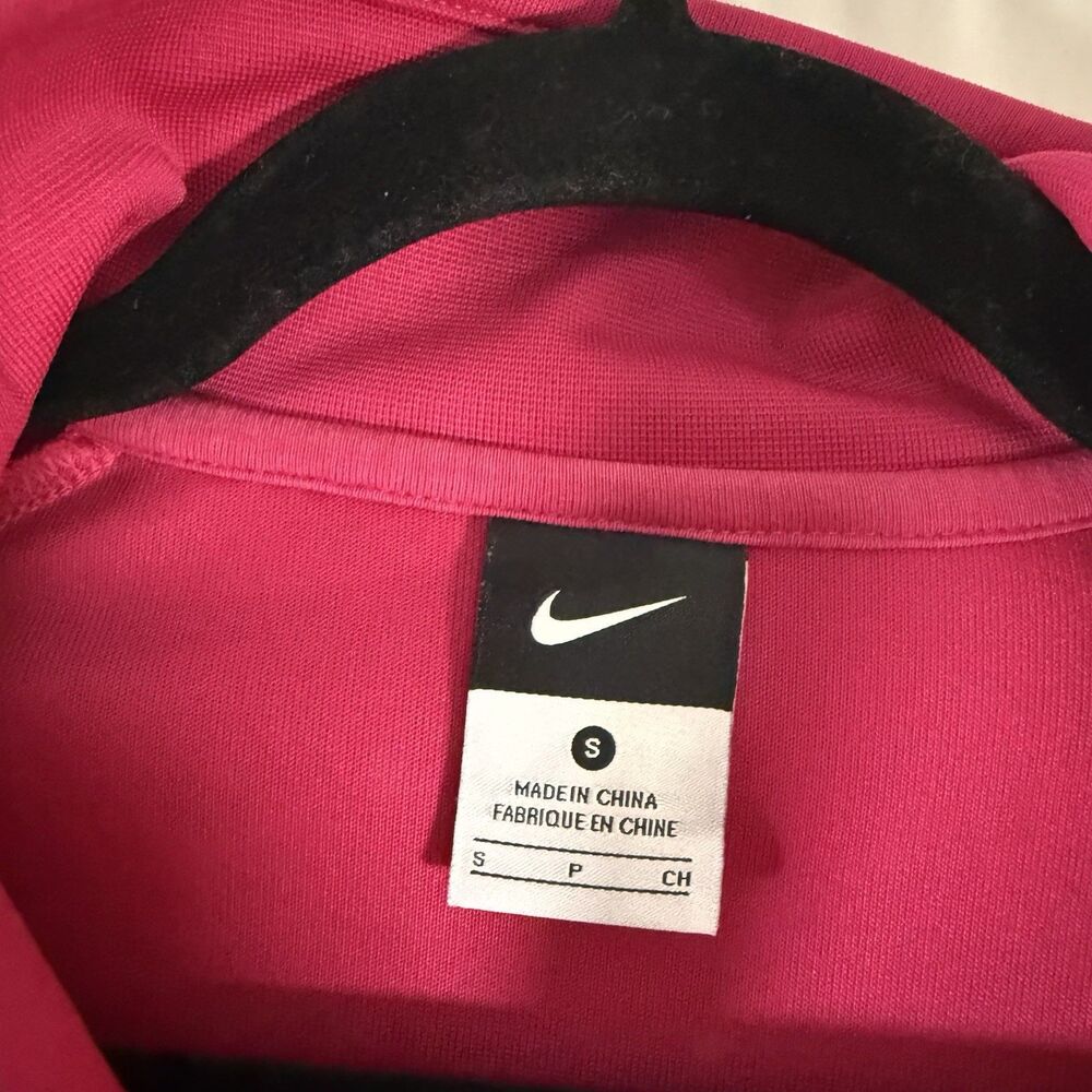 Livestrong Nike Jacket Women's Small Pink Striped Full Zip Pockets Turtleneck - Picture 5 of 9
